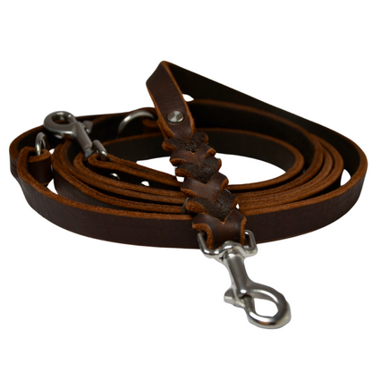 WALDLÄUFER - Fettlederleine in Kastanie