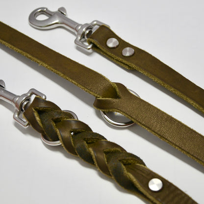 WALDLÄUFER - Fettlederleine in Oliv