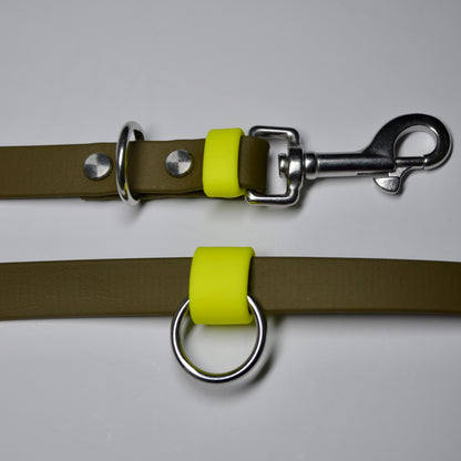 DOLINE - BioThane® Umhängeleine in oliv-grün