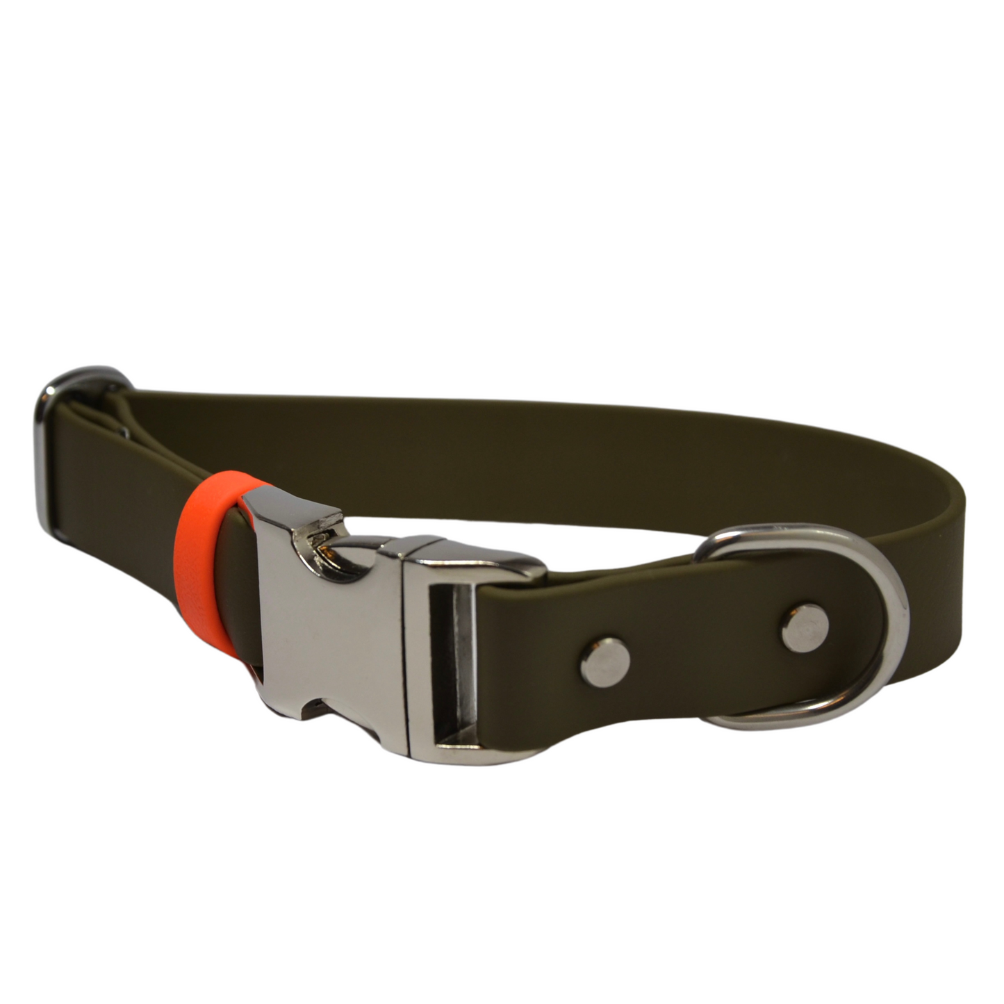 DOLINE - BioThane® Halsband in oliv-grün