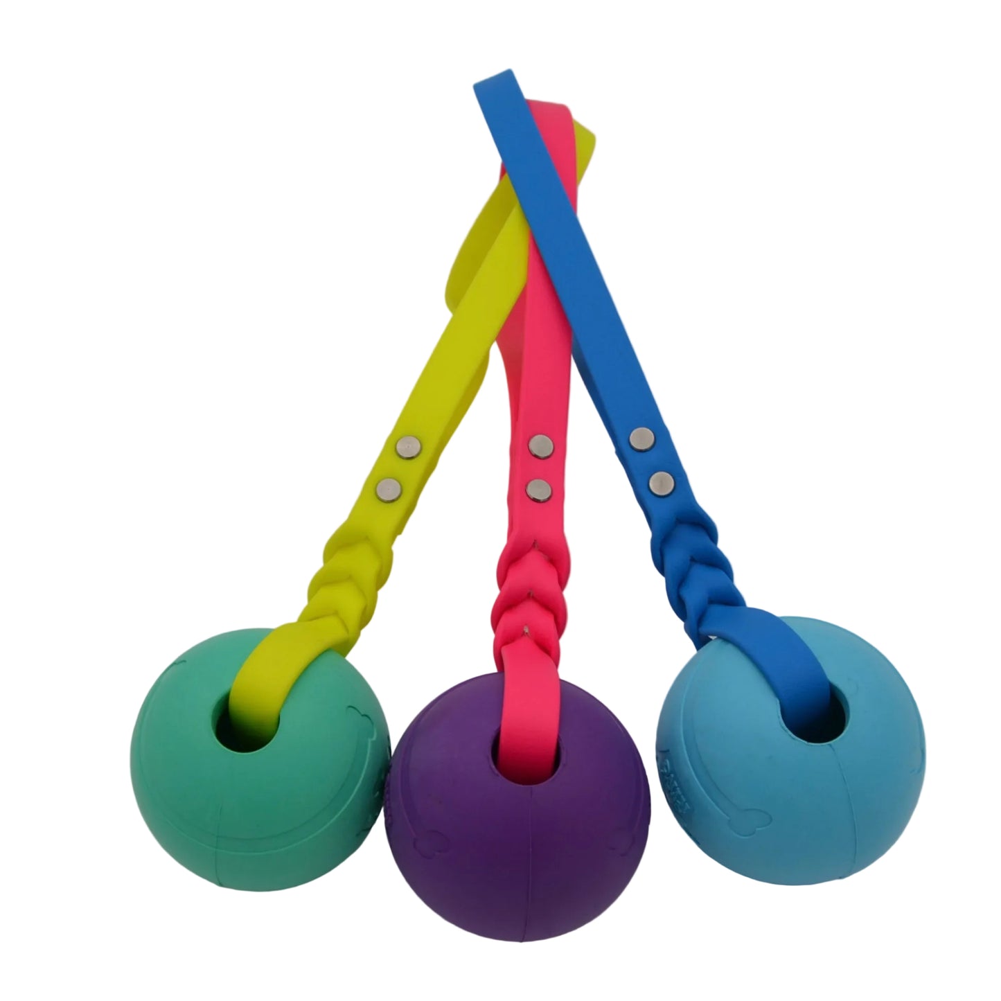 ROCDOG ACTIVE BALL - Robuster Wurfball für Hunde aus Naturkautschuk mit Biothane Schlaufe