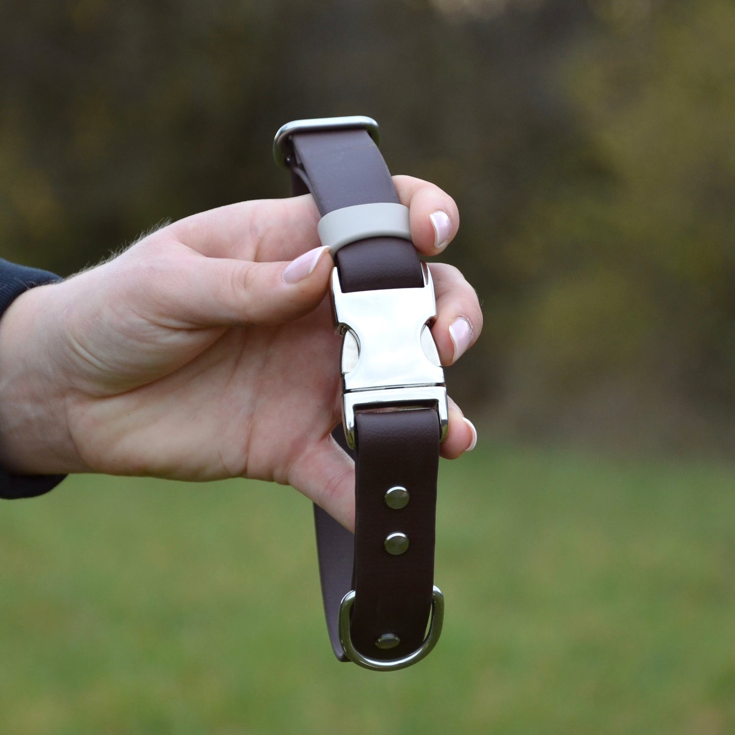 DOLINE - BioThane® Halsband in dunkelbraun