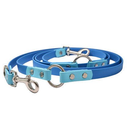 WIESENHÜPFER - BioThane® Umhängeleine in türkis/azur-blau