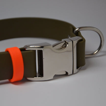 DOLINE - BioThane® Halsband in oliv-grün