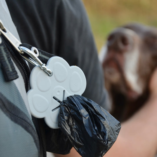 PFOTE Kotbeutelhalter in Light-Grey