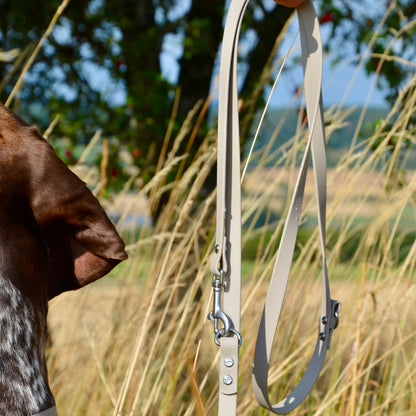 LUNAU - BioThane® Umhängeleine in Taupe