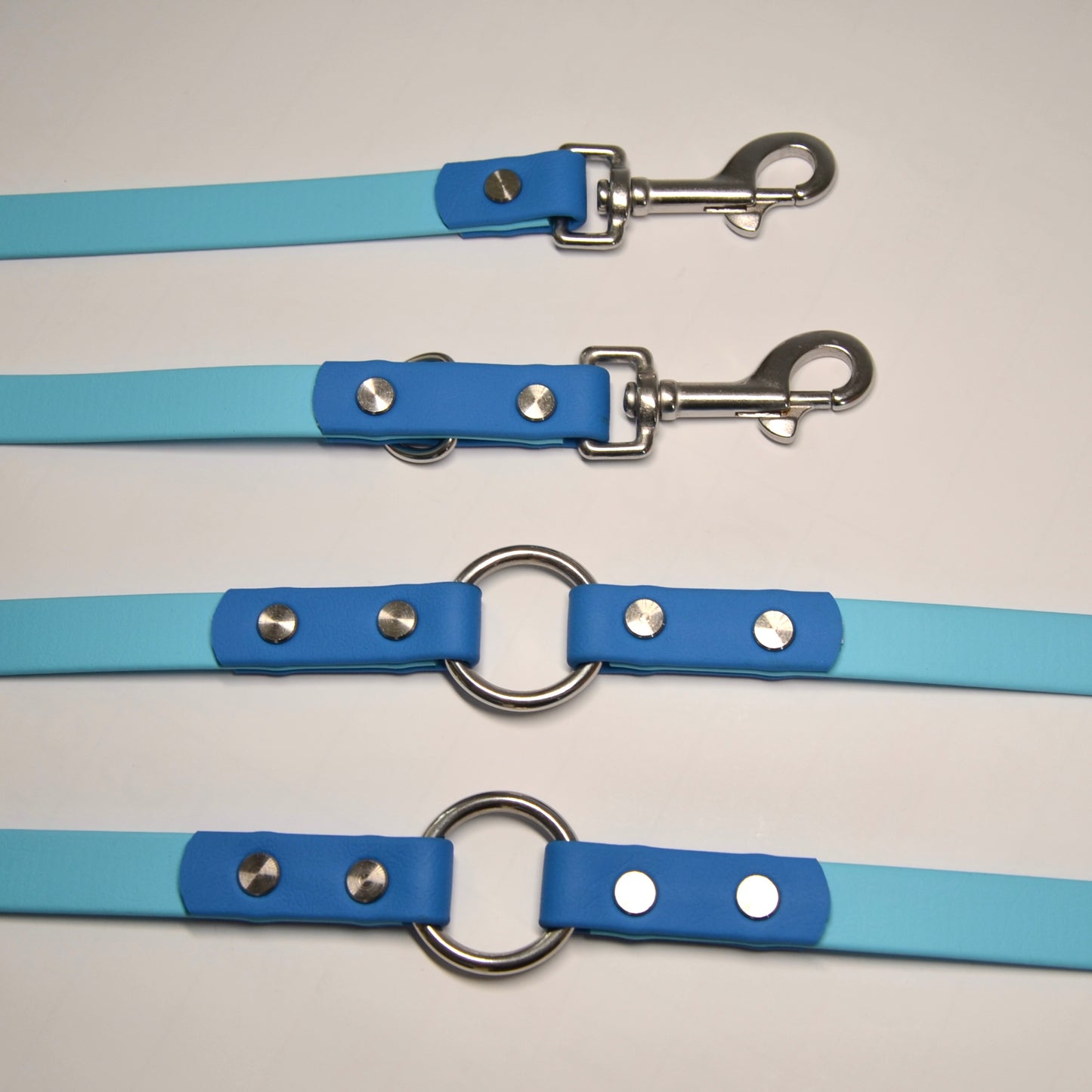 WIESENHÜPFER - BioThane® Umhängeleine in türkis/azur-blau